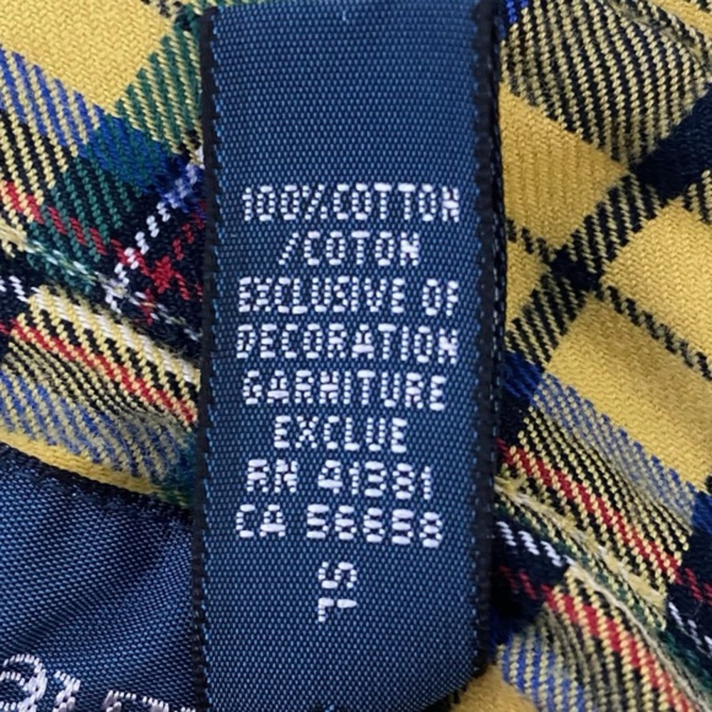 Vtg 90s Ralph Lauren Button Down Mens XXL Yellow Plaid Custom Fit Preppy Cabin‎ - Picture 5 of 9